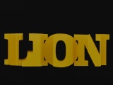 Lion - 3D TextFlip Optical Illusion Sculpture-0