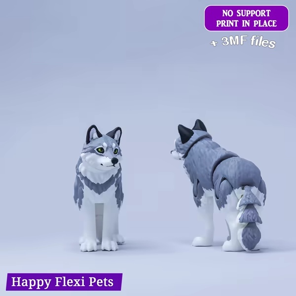 Realistic flexi Wolf toy