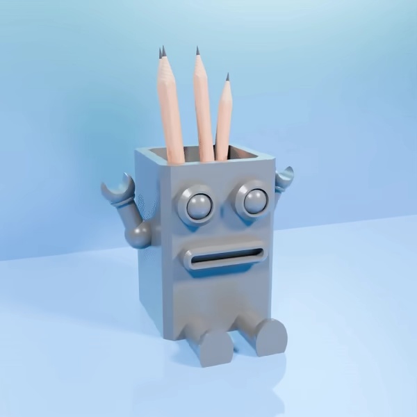 robot pencil holder v2