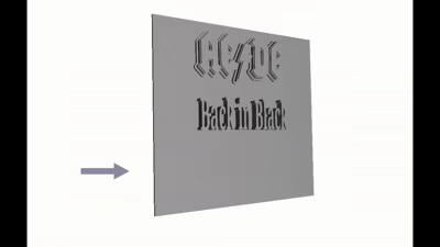 ACDC Back in Black 3D Album Cover