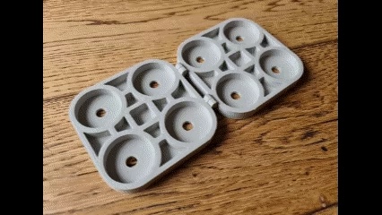 Easy Print in place Folding Citadel Model 8 Paint Pot Holder-0