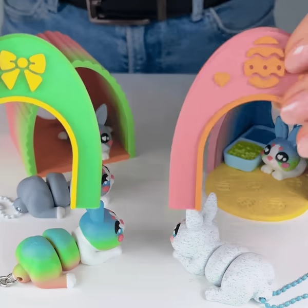 Sevimli Flexi Hayvanlar için Diorama, Sevimli Tavşan Sürümü-7