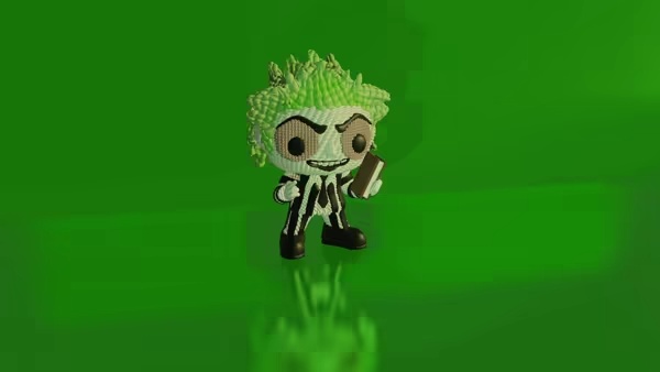 Crochet Beetlejuice - painted 3mf-2