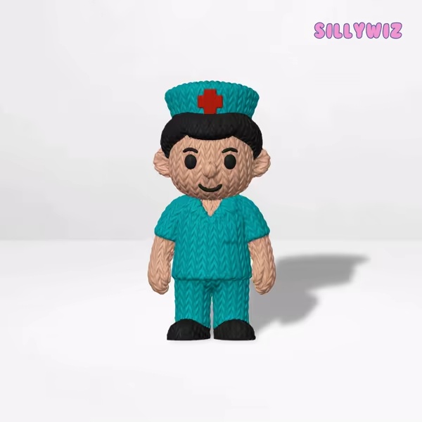 Cute Nurse Boy and Girl Couple – Knitted – Crochet-5