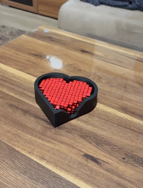 POSAVASOS FLEXIBLE EN FORMA DE CORAZÓN / SAN VALENTÍN O DÍA DE LA MADRE / JUGUETE ANTISTRÉS