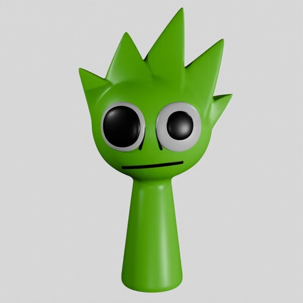OWAKCX SPRUNKI INCREDIBOX LIME | Sprunki 3D Model STL ART-1
