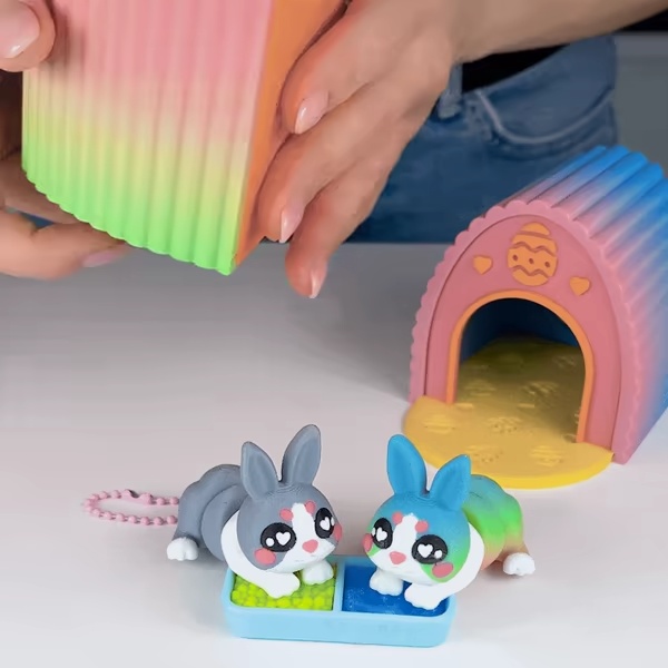 Sevimli Flexi Hayvanlar için Diorama, Sevimli Tavşan Sürümü-3
