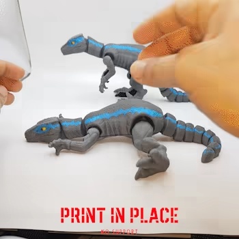🦖 Blue – Articulated Print-in-Place Dinosaur