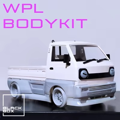 KIT COMPLETO DE CARROCERÍA WPL D12 RC WIDEBODY BY BLACKBOX-0
