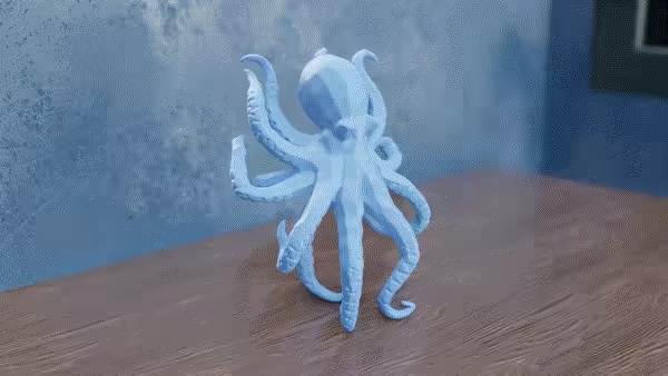 Low Poly Octopus-0