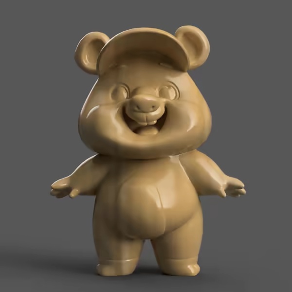 Cute Bear 3D Model – Fun Cartoon Decoration STL