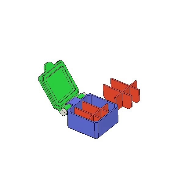 storage box with rotating lid-1
