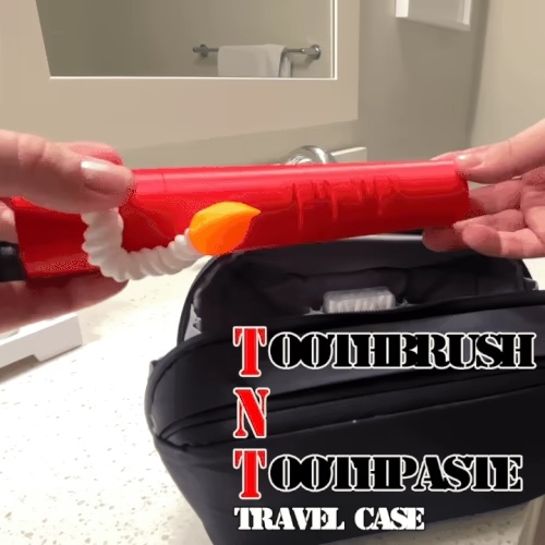 Boîte de voyage TNT – Porte-brosse à dents et dentifrice