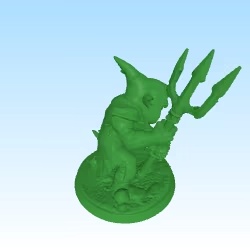 Fanart goblin with trident D&D Heroquest DSA tabletop RPG-0