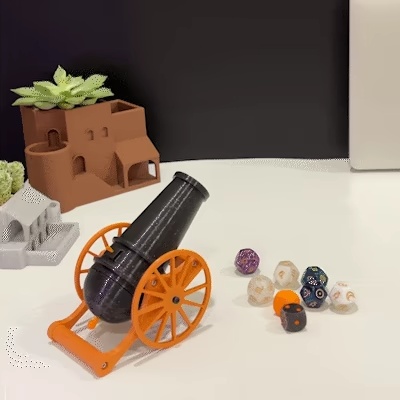 CANON À DÉS - LANCEUR DE DÉS ALIMENTÉ PAR UN ÉLASTIQUE-0