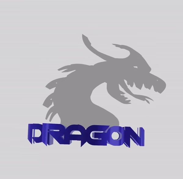 Text Flip - Blue Dragon