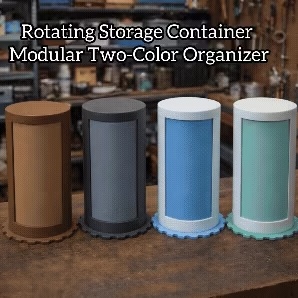 Rotating Storage Container – Modular Two-Color Organizer-0