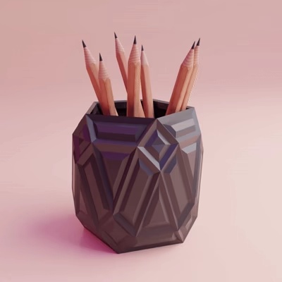 pencil holder desk organizer tall geometry idea