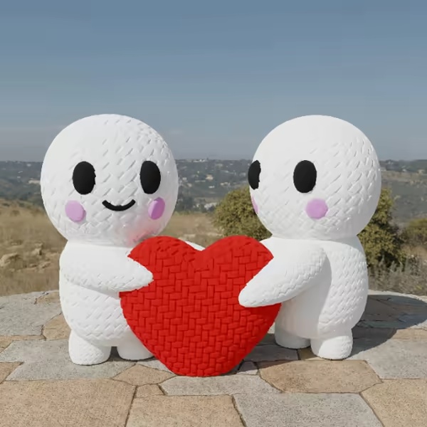 Valentine special- woven couples with heart-0
