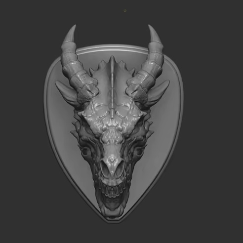 Dragon Skull Wall Trophy-2