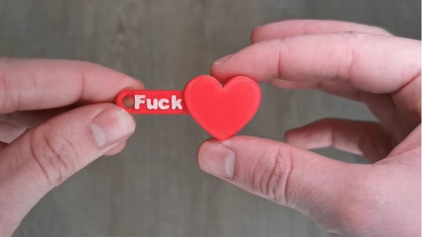 Fck You Heart Keychain