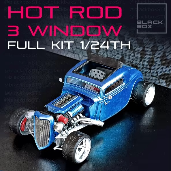 Hot Rod 3-Fenster - Kompletter Modellbausatz 1:24
