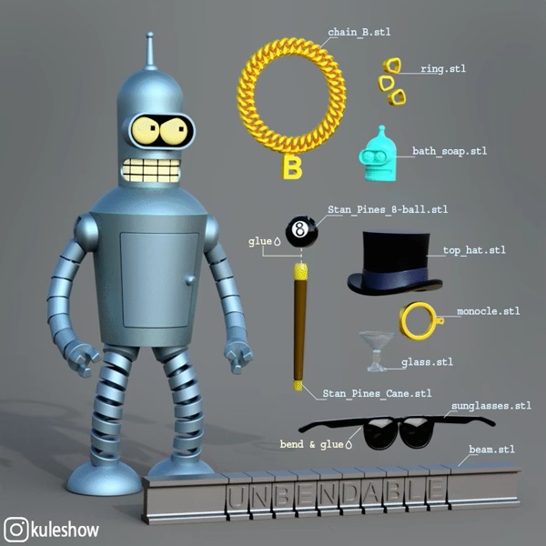 Bender Rodriguez pack 🤖🎩🎱🕶🎱🕶-1