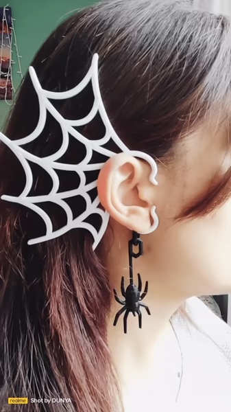 Spider web earring-5