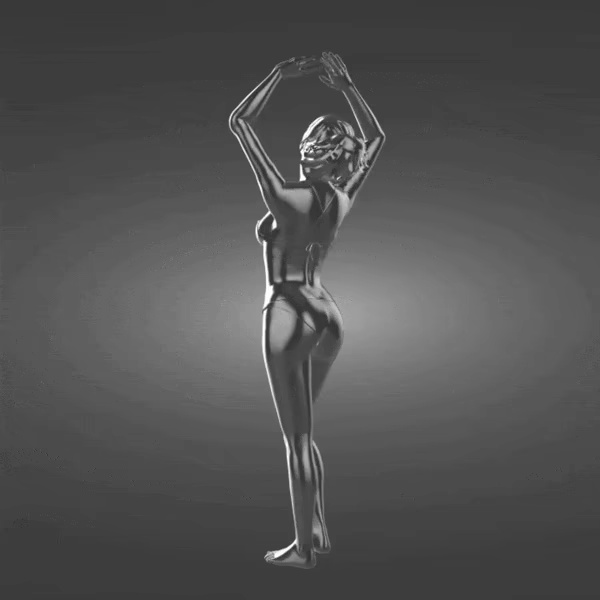Bikini girl dance moment