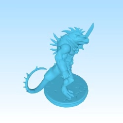 lizardman warrior tabletop DnD Heroquest DSA
