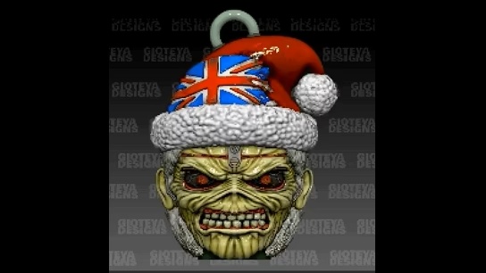 Xmas Ornaments Iron Maiden Eddie The Head