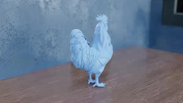低多边形公鸡