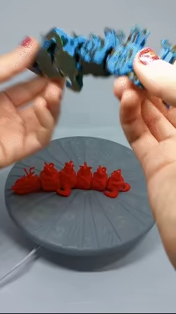 Dragon de Noël oriental flexible - Modèle mignon imprimable en 3D