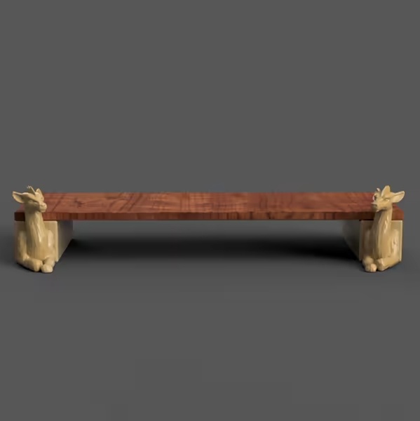 Support de moniteur Dragon Majestueux pour la décoration de bureau