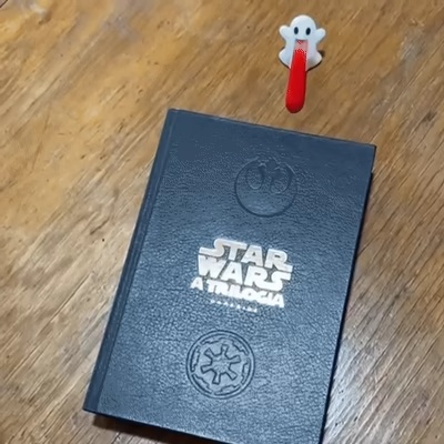 Cute little ghost with a big tongue bookmark