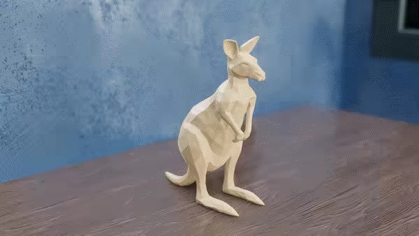 Low Poly Kangaroo-0
