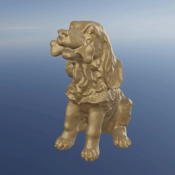 Dog Cocker and bone