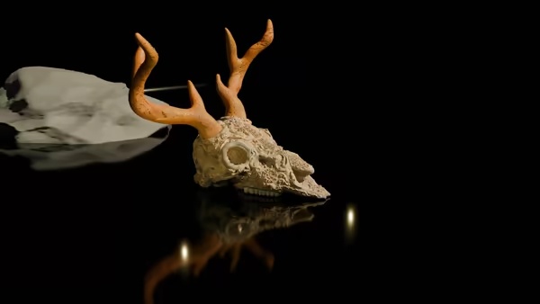 Ornamental Deer Skull