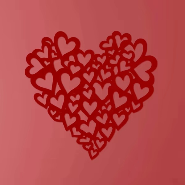 Heart Mad of Hearts Wall Art