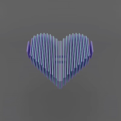 Quantum see-through fidget - Heart