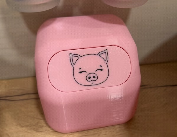 Cubo de basura de cerdo (papelera, tapa basculante)