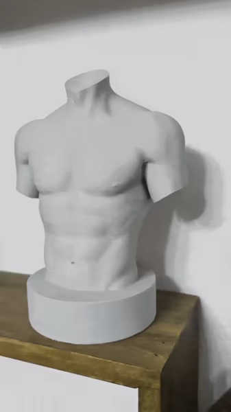 Schmuck-Halskettenständer / Kopfloser athletischer Torso auf