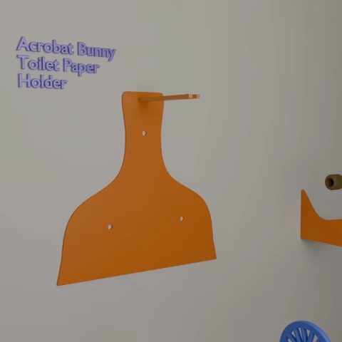 Acrobat Bunny Toilet Paper Holder