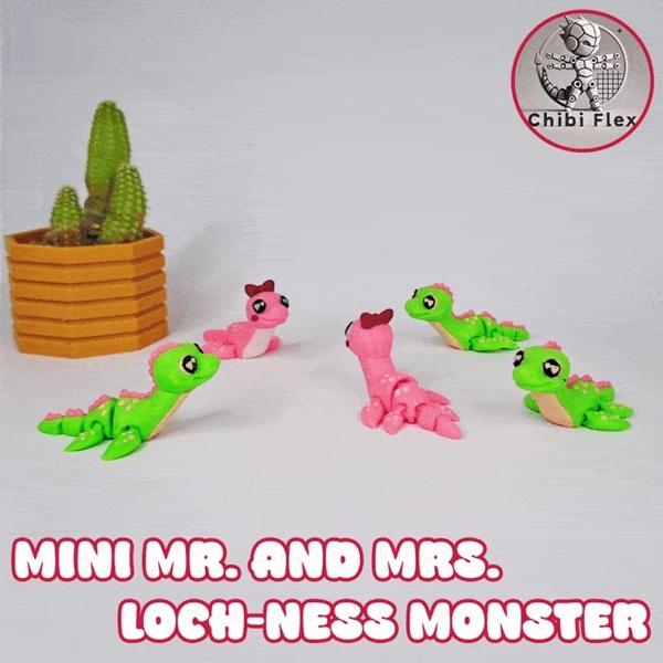 Flexi Mini Lochness-Monster & Diorama-Set