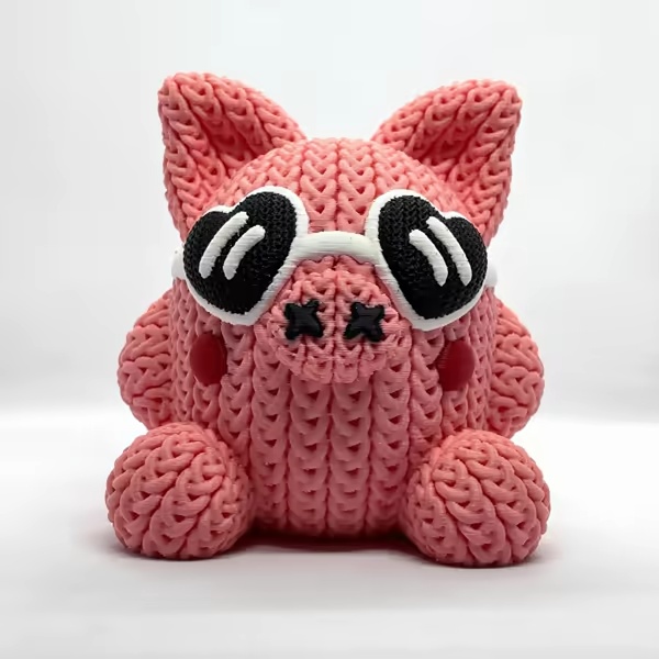 Knitted Valentine Piggy-0