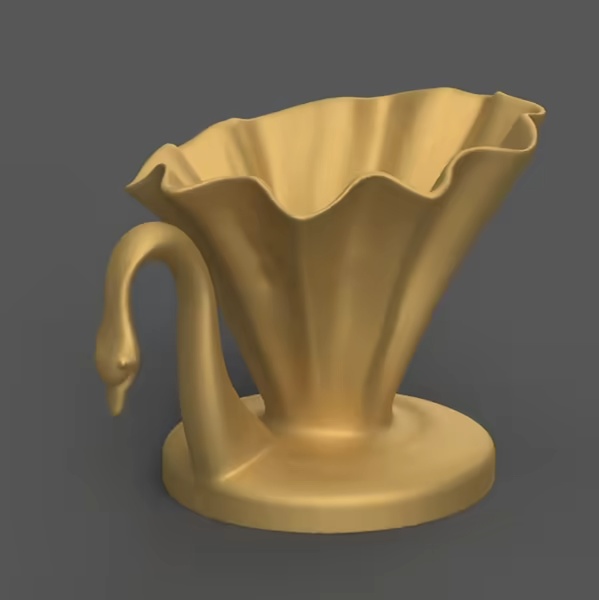 Elegant Swan planter- candy container - urn- candle holder