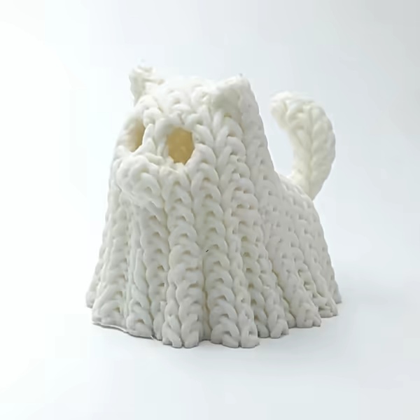 Knitted Cute Ghost Cat (cute)-0