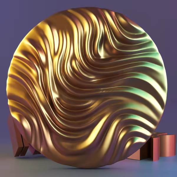 3d Textured Wave Wall Art