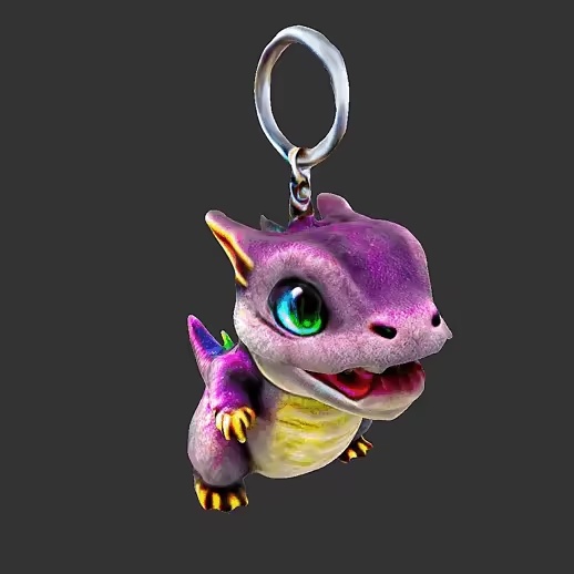 Porta-chaves dragon-figure-toy-3dprint-k1-stl-pokemon-lego