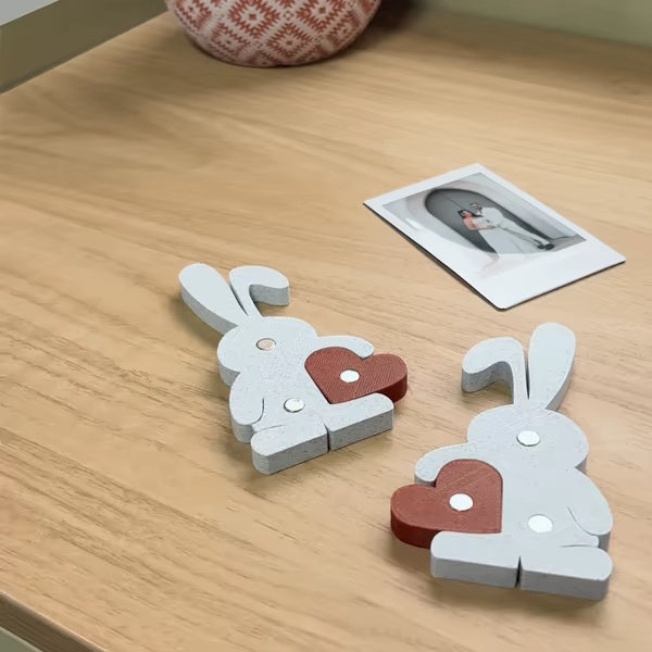 VALEBUNNY – Coniglietto Magnetico e Display a Cuore, Regalo di San Valentino